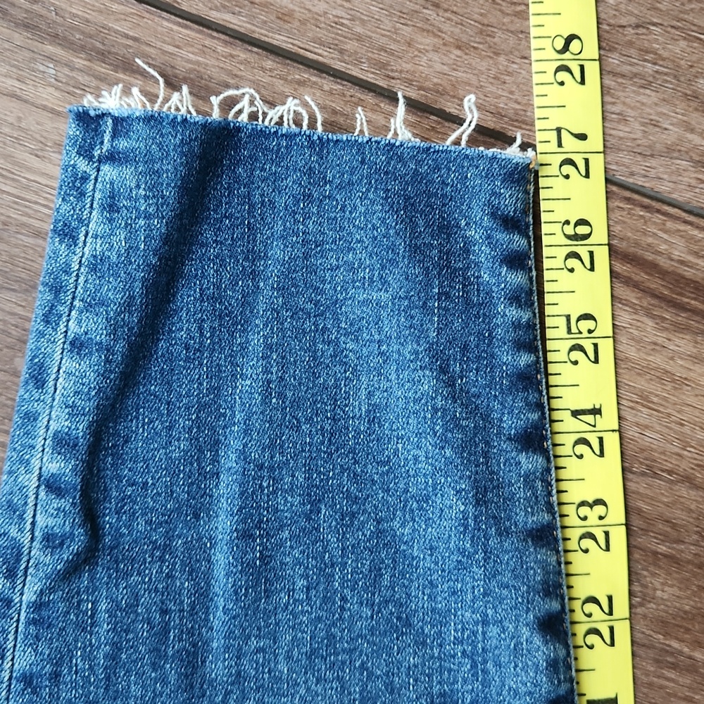 J. Crew 9" High Rise Toothpick Ankle Jean Hartley Distressed Raw Frayed Hem 28 - Picture 10 of 11